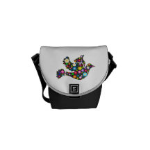 Floral Dove of flowers Courier Bag