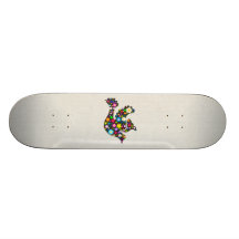 Floral Dove of flowers Skate Board Decks
