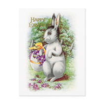 Floral Easter Bunny Postcard