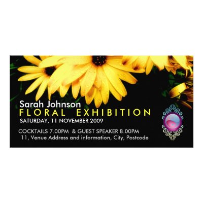Floral Exhibition Promo Card Photo Card by webgrrl