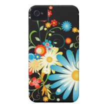 Floral explosion of colour Case-Mate iPhone 4 cases