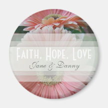 Floral Faith, Hope, Love Magnet
