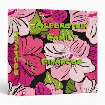 Floral Family Filing Binder