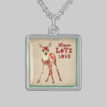 Floral Fawn Love Necklace necklaces