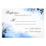 Floral feuillu assez bleu de la réponse RSVP de ma Bristol