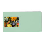 Floral fireworks personalized shipping label