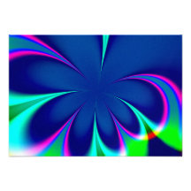 Floral Fleur de lis Fractal Personalized Invite