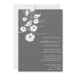 Floral Flourish Wedding Invitation (Dark Gray)