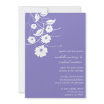 Floral Flourish Wedding Invitation (Purple/White)