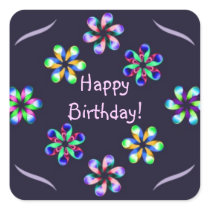Floral fluorescence stickers