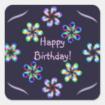 Floral fluorescence stickers