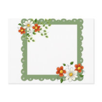FLORAL FRAME - customizable Postcard