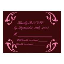 Floral Frame R.S.V.P Cards