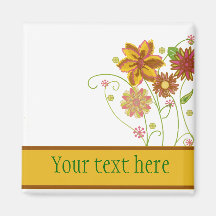 Floral Fridge Magnet