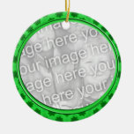 floral green photo frame ornaments