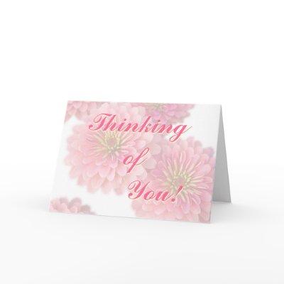 Floral Greeting Card-Pink Zinnia Flowers by ByTheBecks