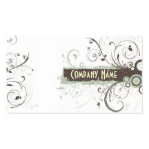 Floral Grunge Business Card
