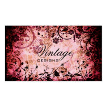 Floral Grunge Business Card