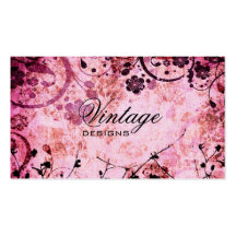 Floral Grunge Business Card