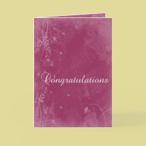 Floral Grunge Congratulations cards