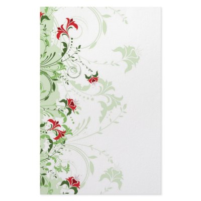 Floral Grunge Design Stationery by Kjpargeter