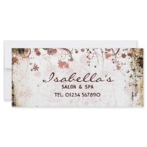 Floral Grunge Rack Card