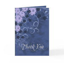 Floral Grunge Thank You Greeting Card