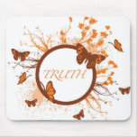 Floral grunge truth mousepad