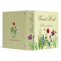 Floral- guest book 3 ring binders