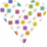 Floral Heart Wall Sculpture Photo Cut Out
