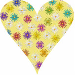 Floral Heart Wall Sculpture Acrylic Cut Out