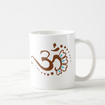 Floral Henna Om Coffee Mug