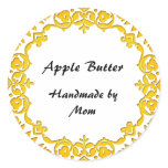 Floral Home Business Canning Soap Labels Yellow