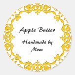 Floral Home Business Canning Soap Labels Yellow Sticker