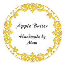 Floral Home Business Canning Soap Labels Yellow stickers