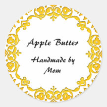 Floral Home Business Canning Soap Labels Yellow Sticker