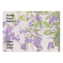 Floral Hummingbird Business Card