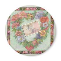 Floral illustrated heart for mom magnet magnets