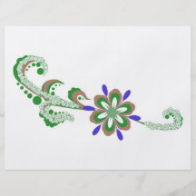 Floral illustration full color flyer