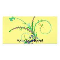 Floral illustration photo greeting card