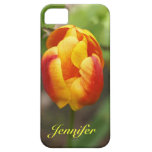 Floral iPhone 5 case with colourful Tulip & Name
