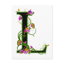 Floral L Post Cards
