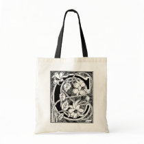 Floral Letter 'C' - Tote Bag