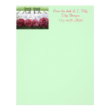 Floral letterhead, From the desk of: J. Til...