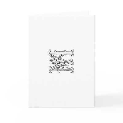 Floral M Notecard by miller531