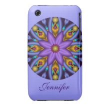 Floral mandala and Name iPhone 3G/3GS case Case-Mate iPhone 3 Case
