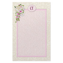 Floral Monogram - Customize Custom Stationery