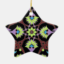 Floral Mosaic StarOrnament