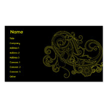 Floral noir - affaires cartes de visite personnelles