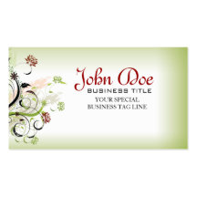 floral nostalgia pretty Business Card